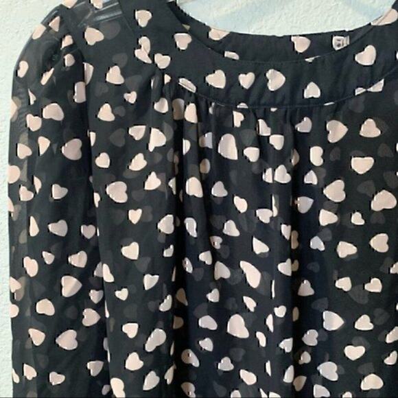 New York & Company Blouse Womens XS Coquette Office Whimsigoth Swiftie Sheer - Picture 5 of 11